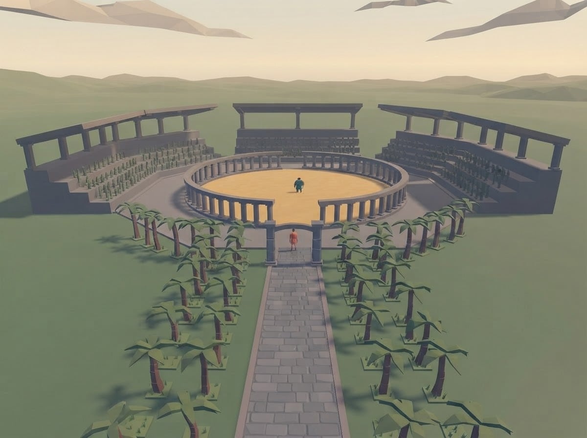 Chunky low-poly — larger scale
