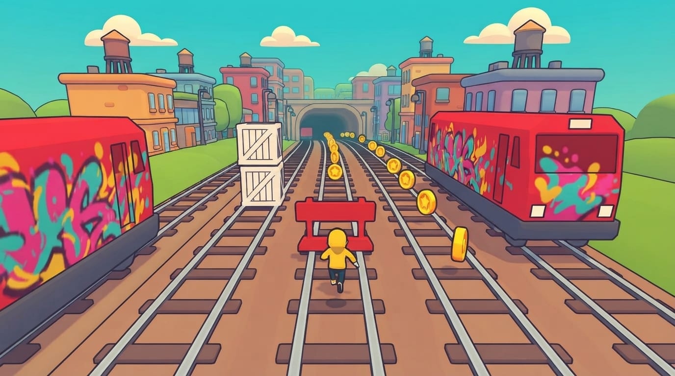 Bright cartoon place