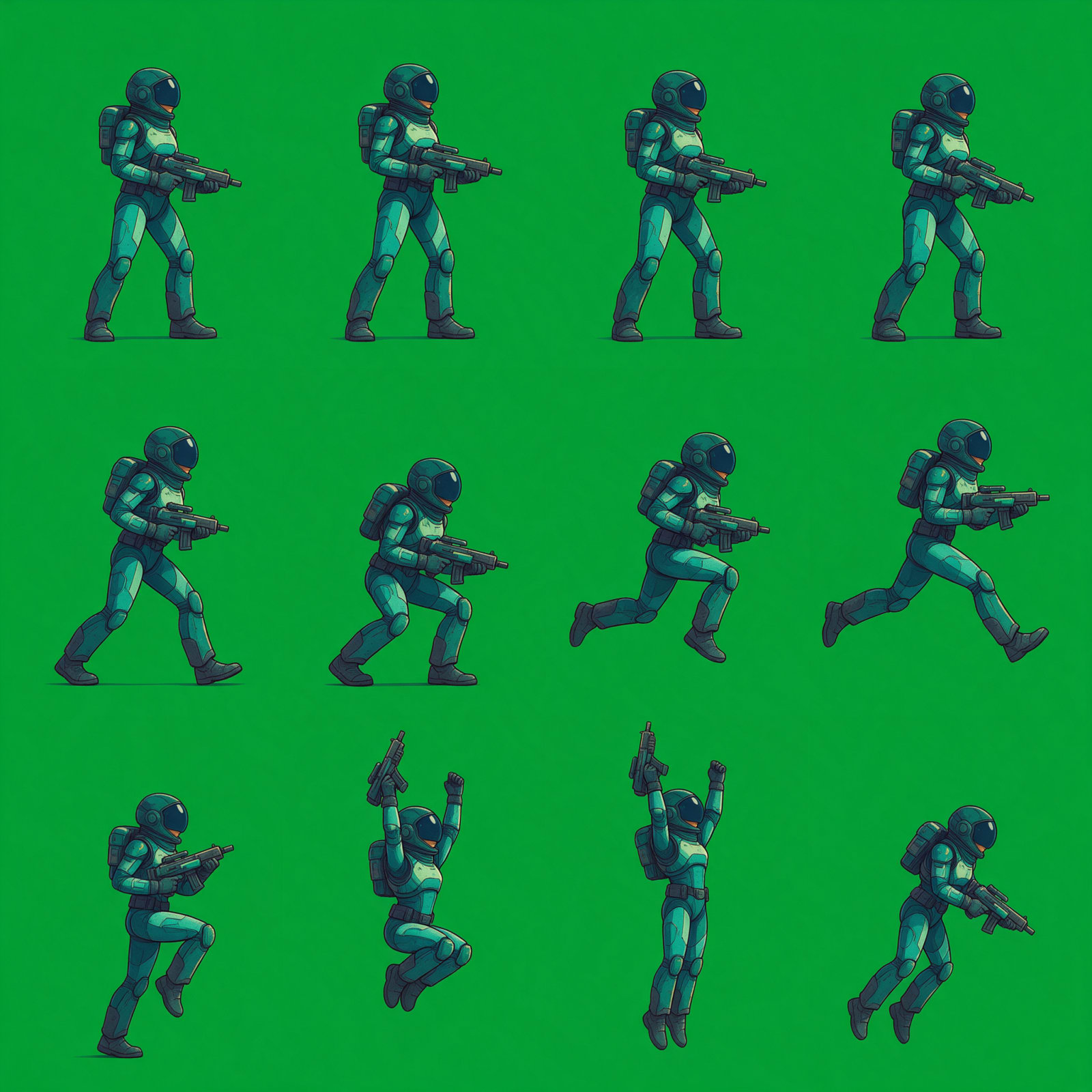 Space Ranger Sprite Sheet