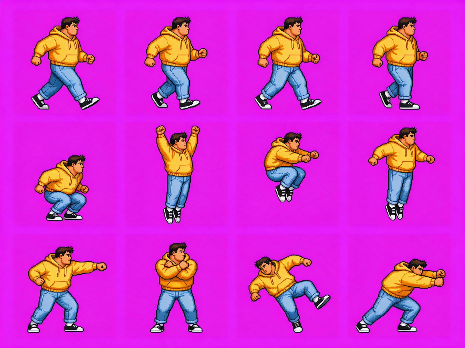 Fede Animation Sheet 4x3