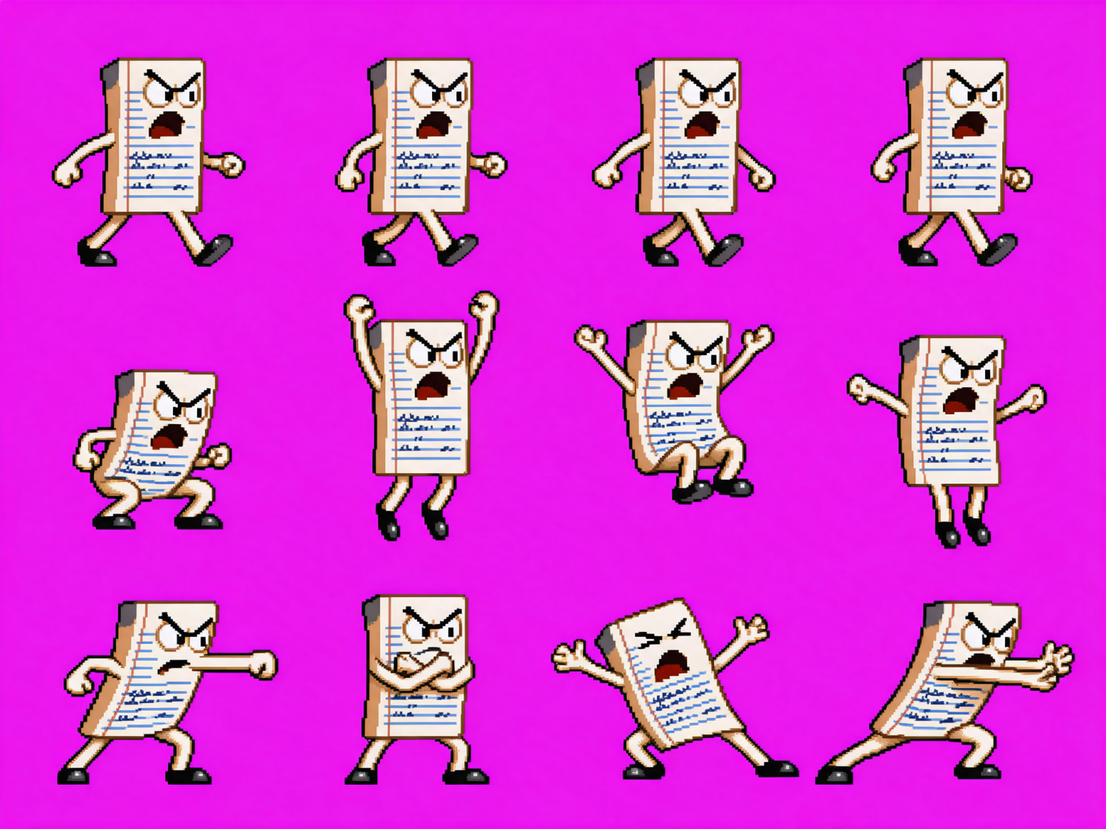 Curriculum Enemy Animation Sheet 4x3