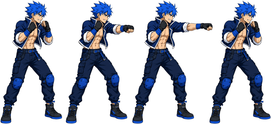 Fighter Light Attack Sheet (blue)