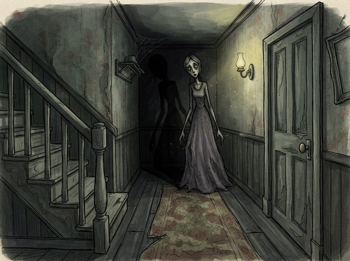 Hand-drawn — dim horror