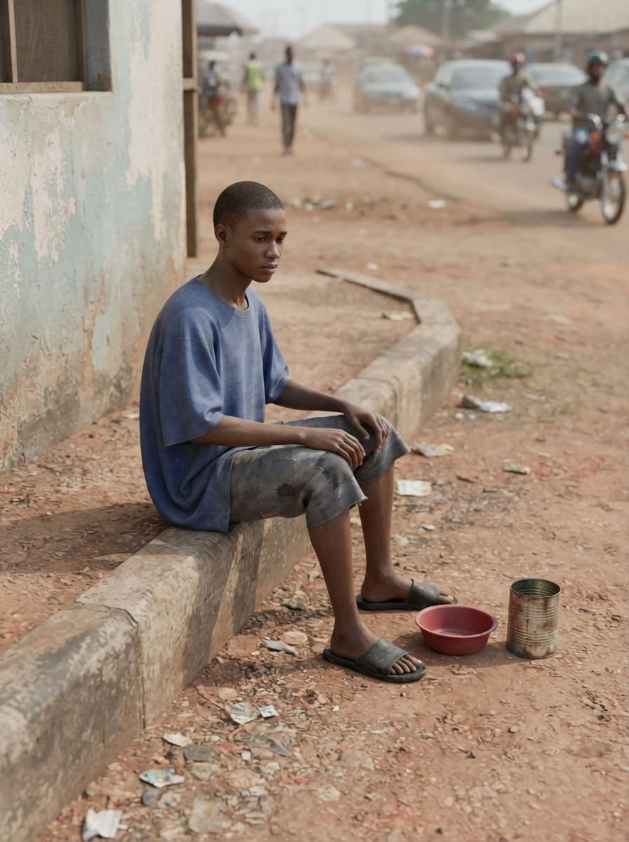 Struggling — beggar, zero savings