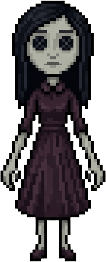 Image: this character as a game sprite, front view, full
