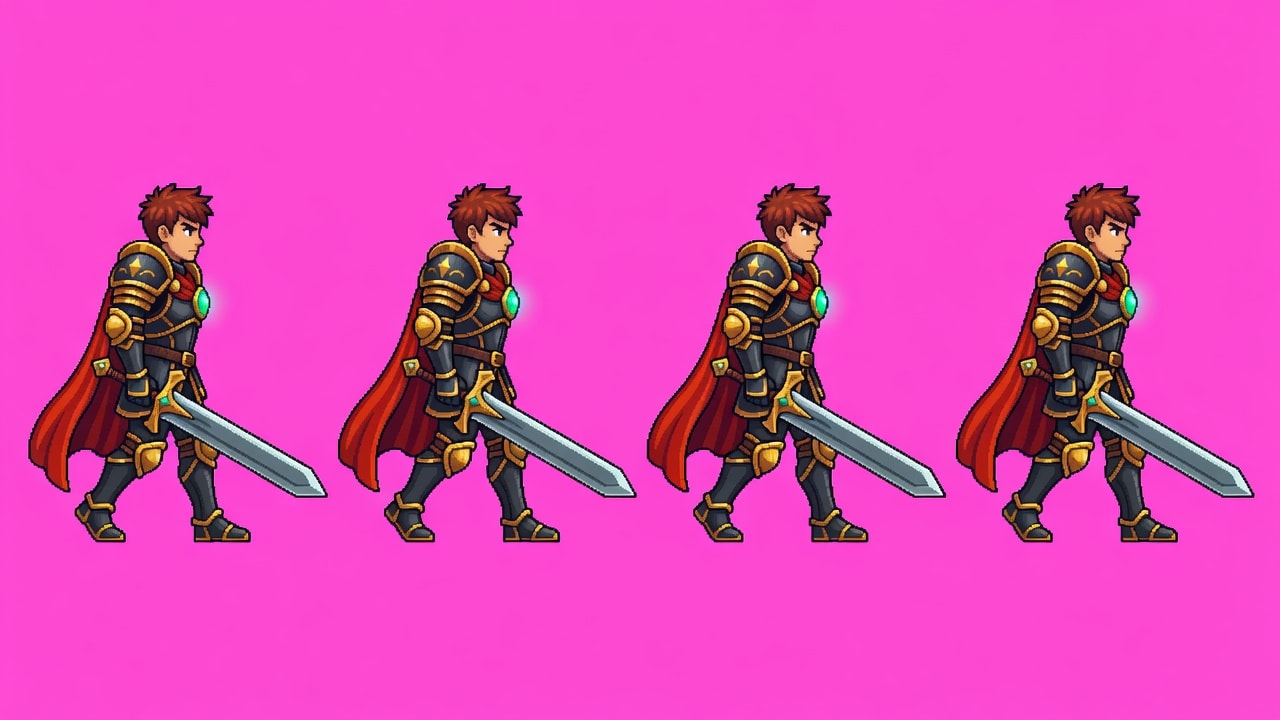 Knight walk_right 4-frame sheet