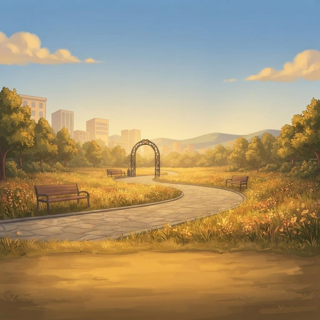Image: wide side-scrolling 2D game background of this pla