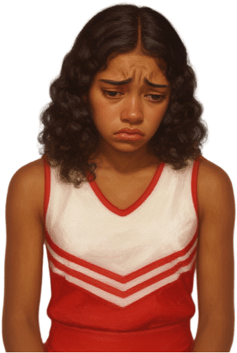 Dejected Cheerleader Woman