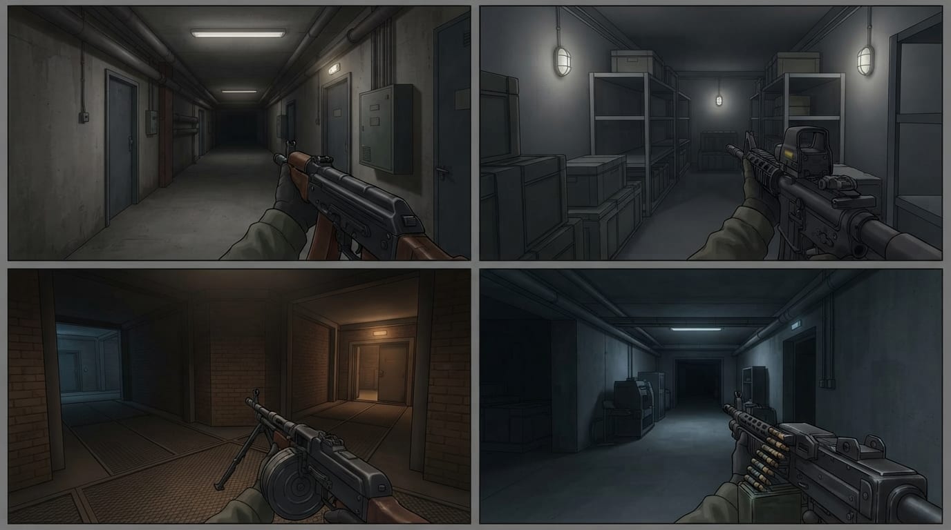 Tight dark halls