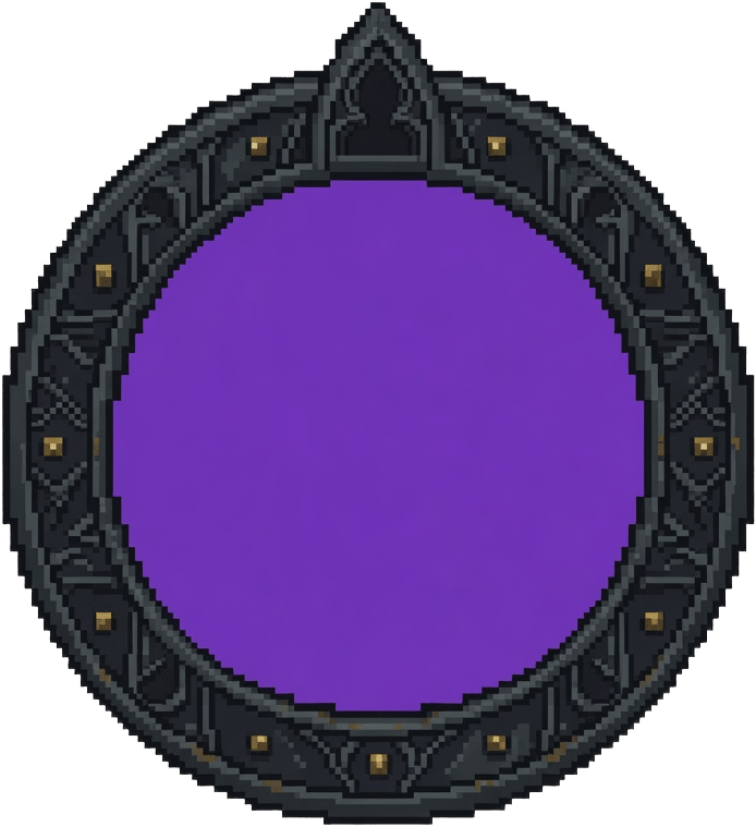 Turn Icon Violet Medallion