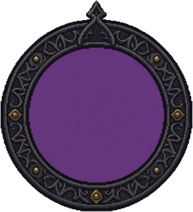 Turn Icon Plum Medallion