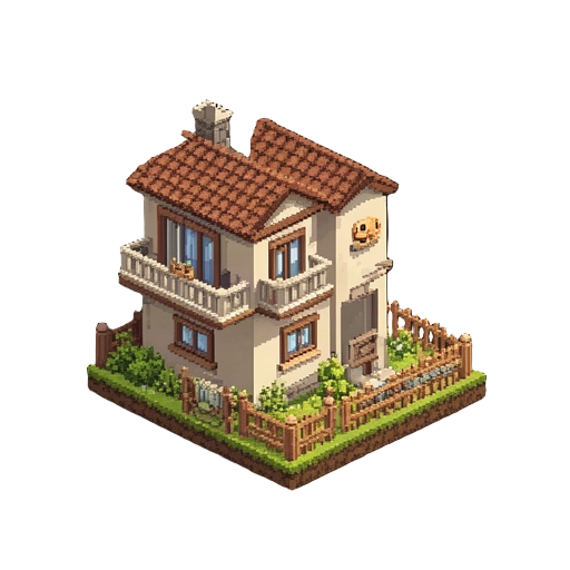 Pixel Isometric Residential House