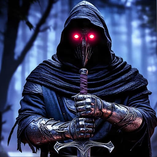 Dark Hooded Mask Warrior