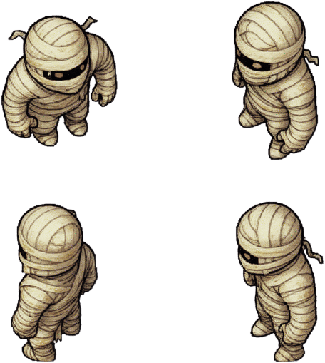 Slanted Top Down Mummy
