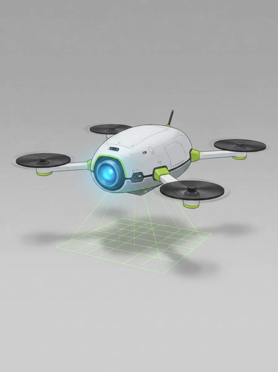 A hovering survey drone
