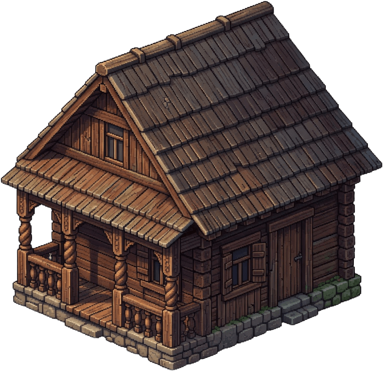 Wallachian Wooden Village House