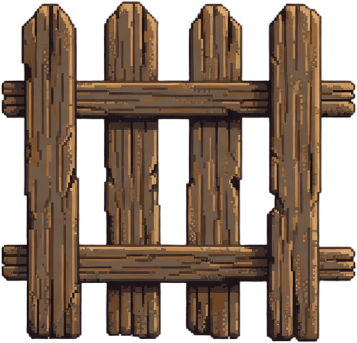 Wooden Fence Segment (repeatable)