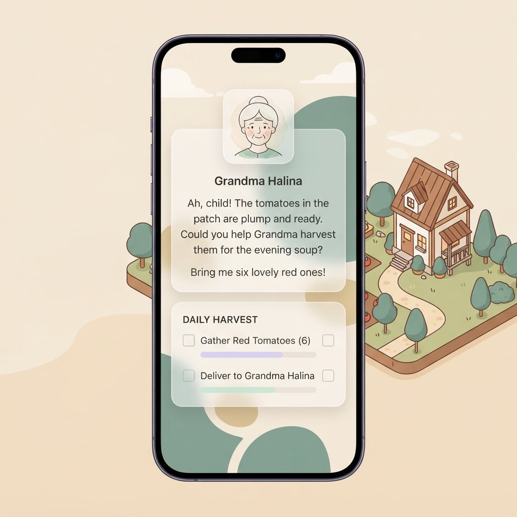 Image: Mobile game UI redesign mockup, 9:16 vertical smar