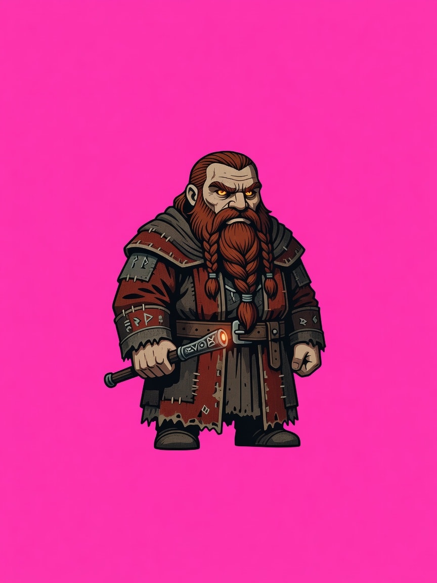 Dwarf Mage Male - Battle Figure