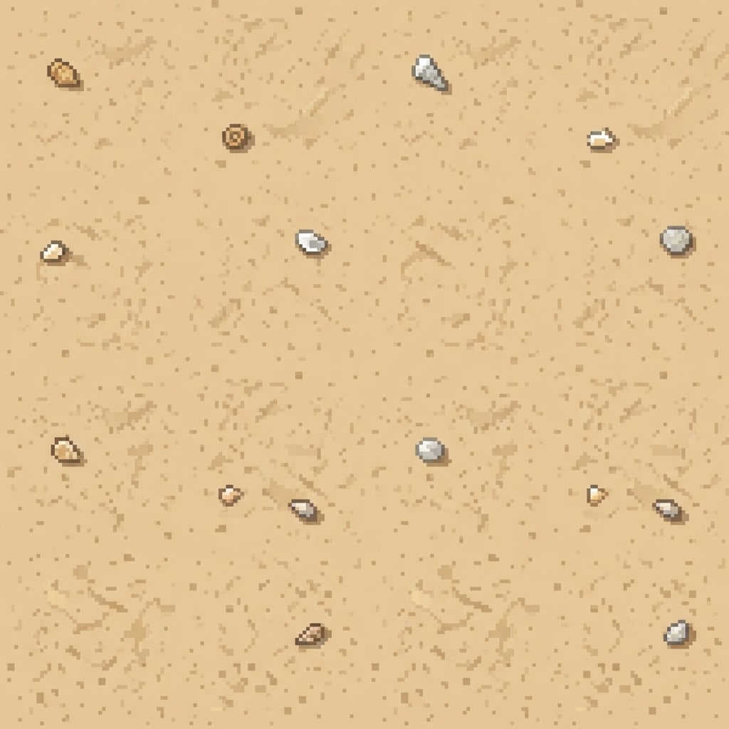 Image: pixel art seamless tileable beach sand ground text