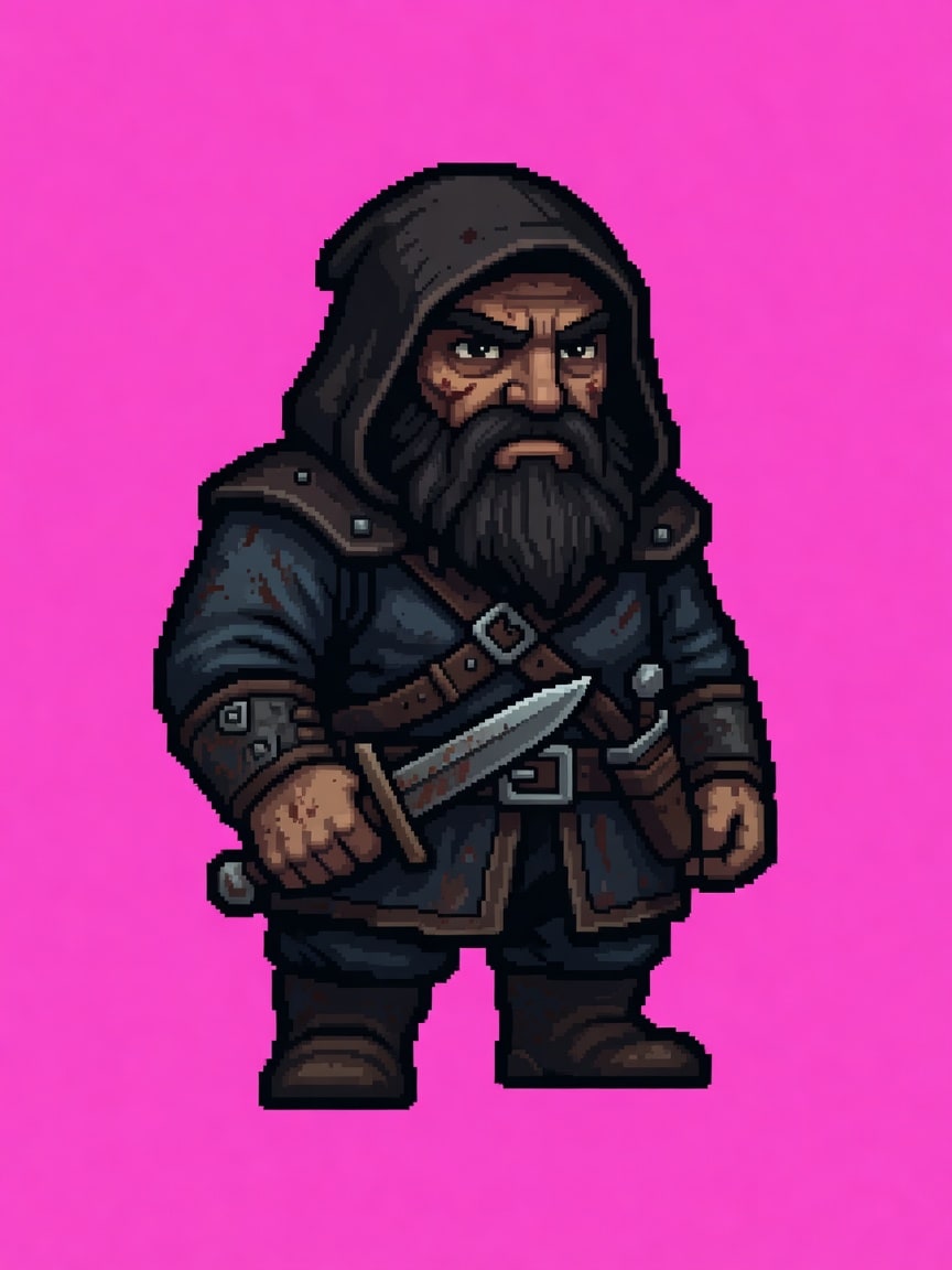 Dwarf Rogue Male - Battle Figure