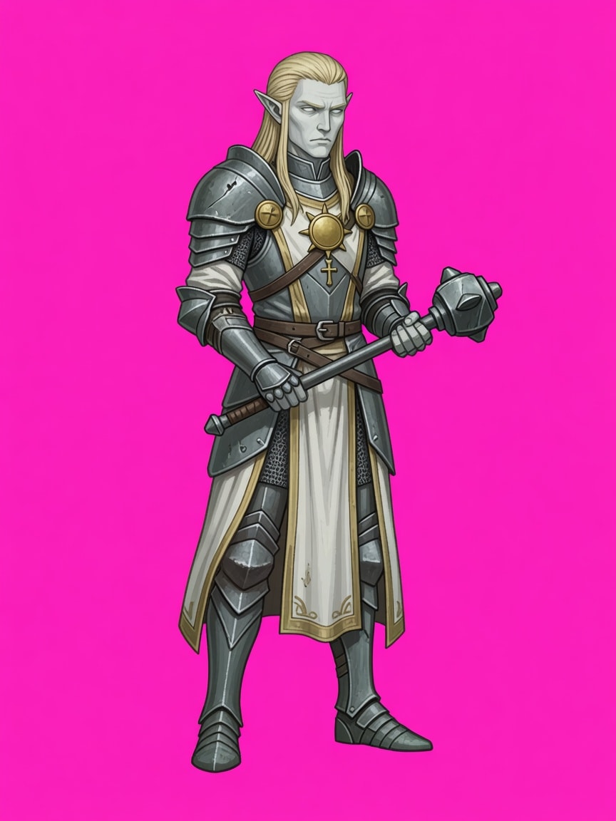 Elf Cleric Male - Battle Figure