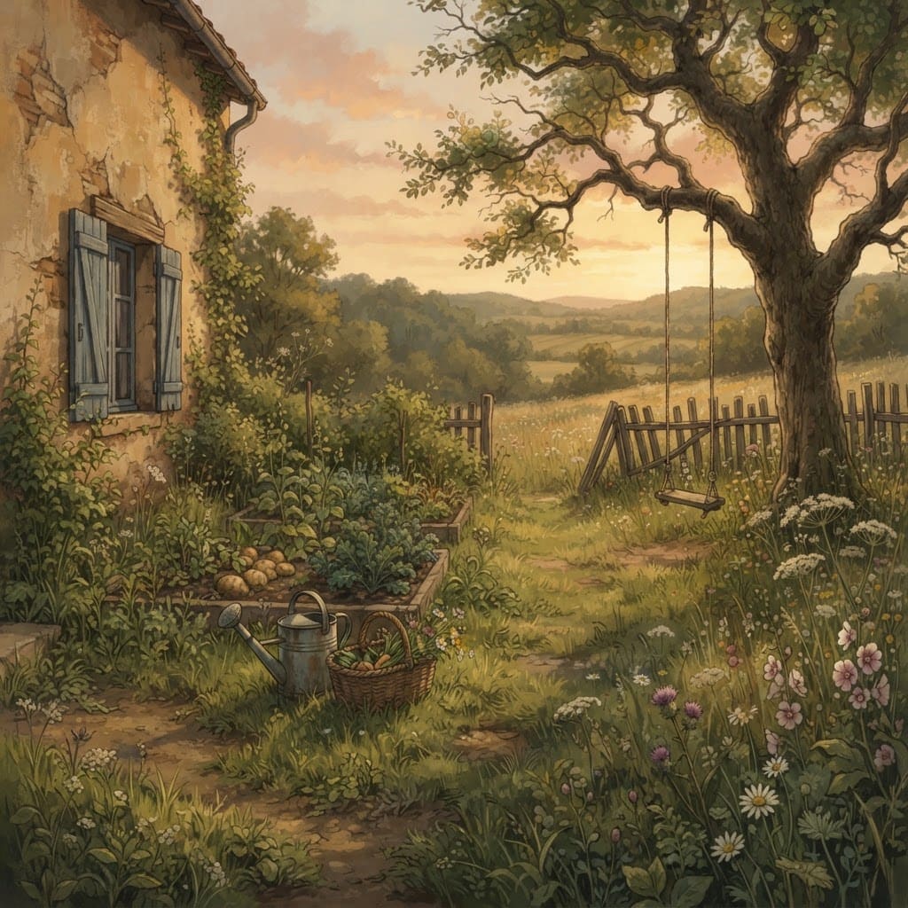 Image: Hand-painted anime visual-novel background art, la