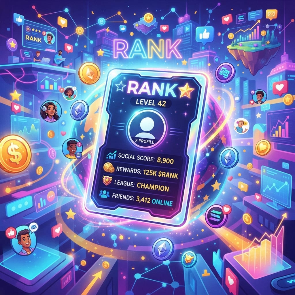 Colorful Crypto Rank Card