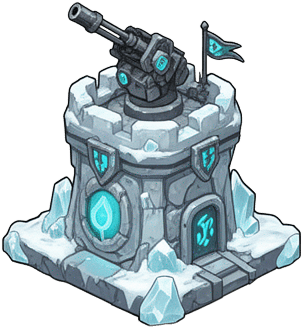 Frostbound Cyan Sentry Post