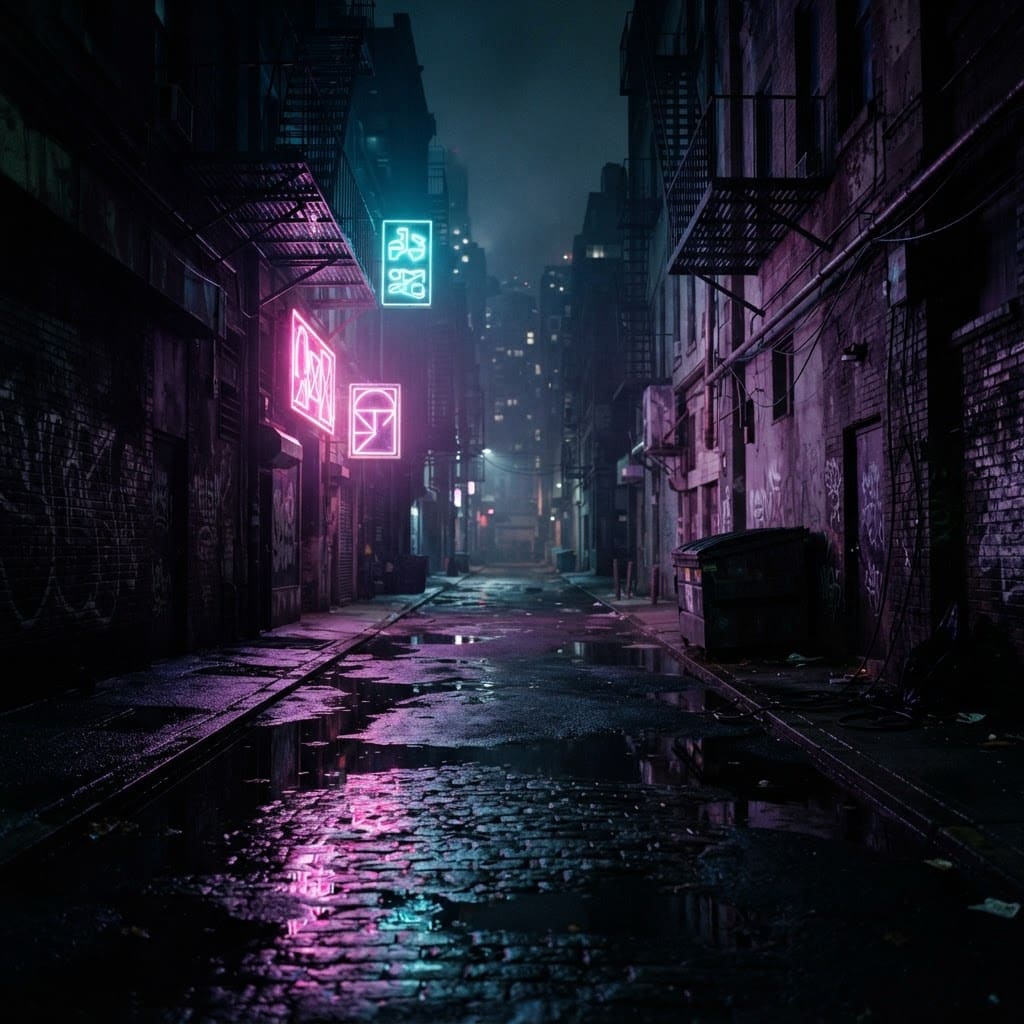 Image: Photorealistic cinematic photograph of a deserted 