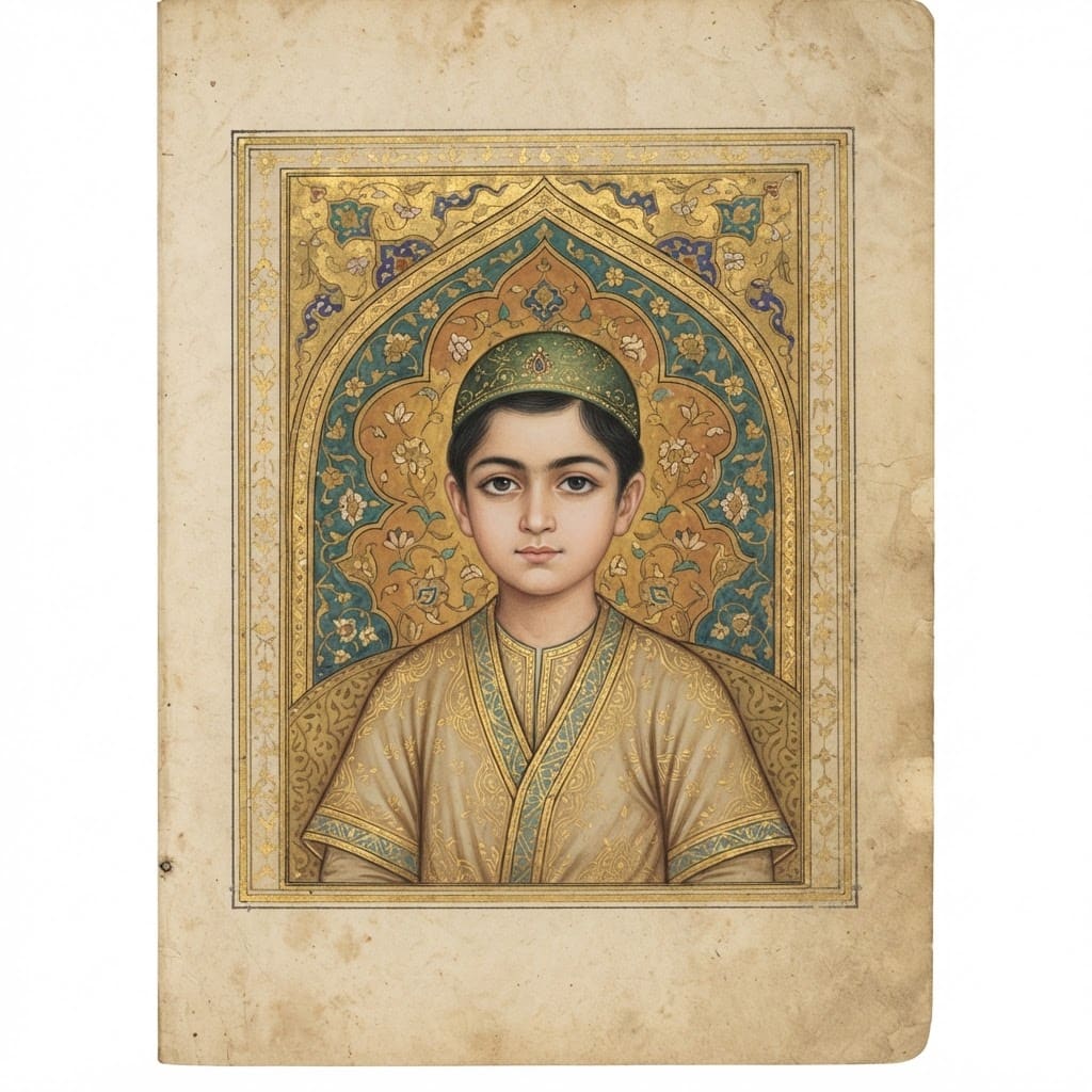 Image: Hand-painted medieval Persian miniature illuminate