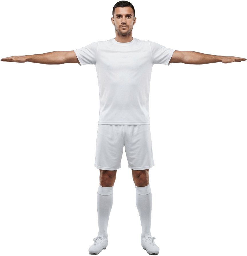 Image: Full body T-pose reference of a realistic professi