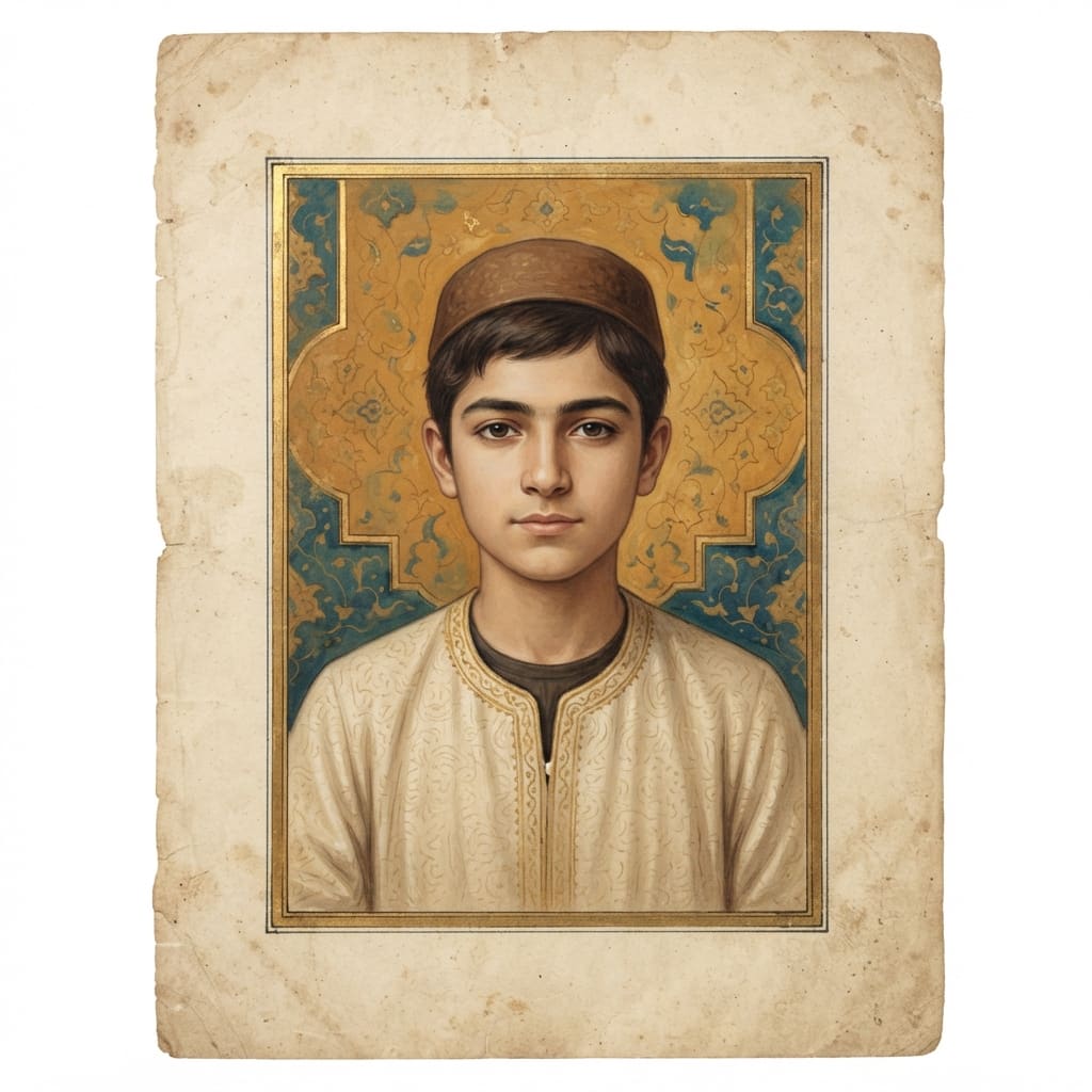 Image: Hand-painted medieval Persian miniature illuminate
