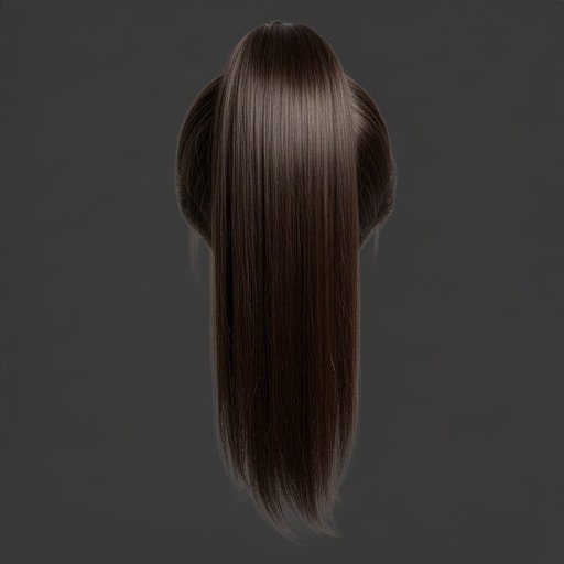 Glossy Dark Brown Ponytail