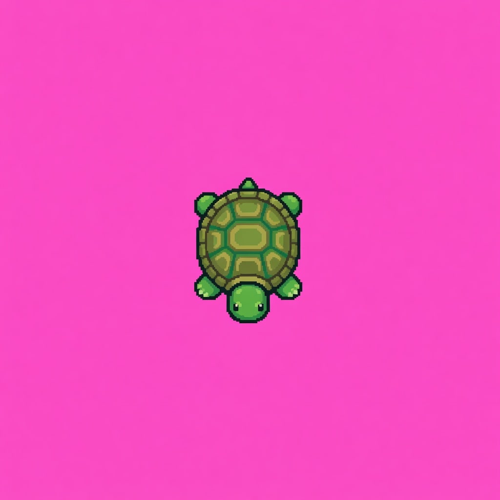 Turtle top-down pixel sprite