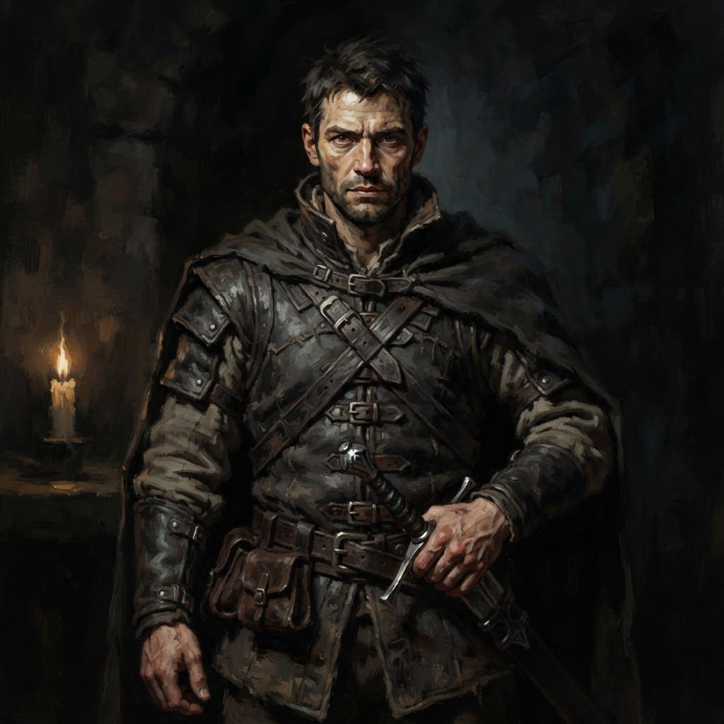 Image: Hand-painted dark fantasy RPG character portrait, 