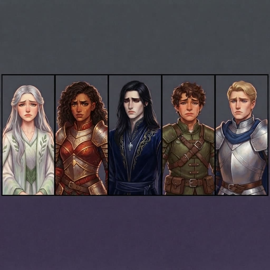 Image: Keep the exact same row of five panels with the sa