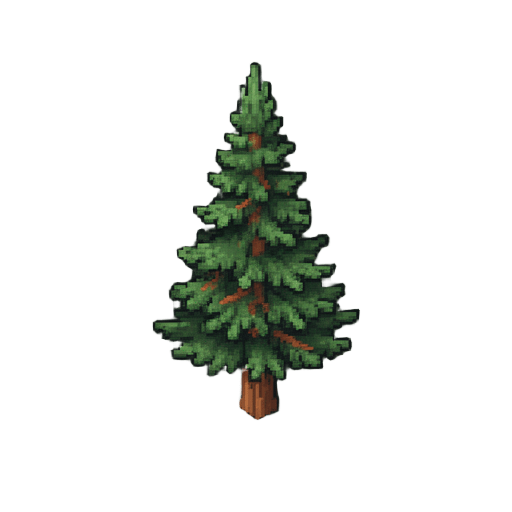 Detailed Isometric Pine Tree