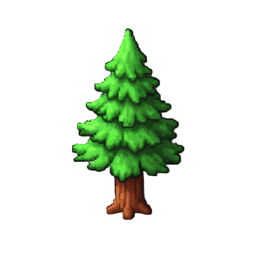 Isometric Fantasy Pine Trees