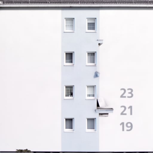White Apartment Balcony Facade