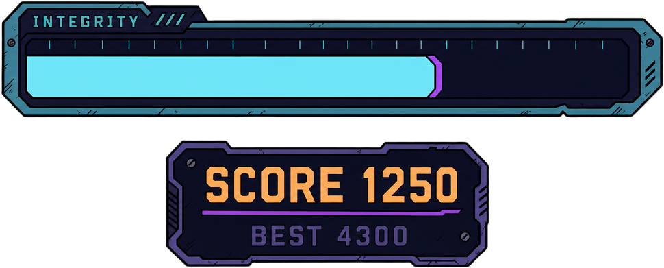 Combat HUD - Integrity and Score