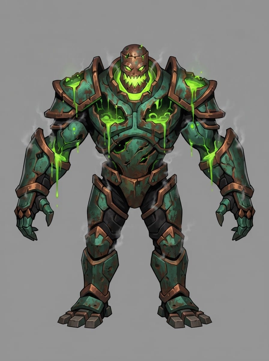 Vitriol Colossus (Boss, Cu+Acid Fusion) Concept