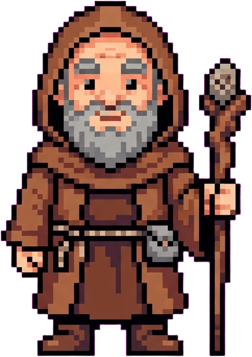 Image: 16-bit SNES pixel art game sprite of a friendly vi