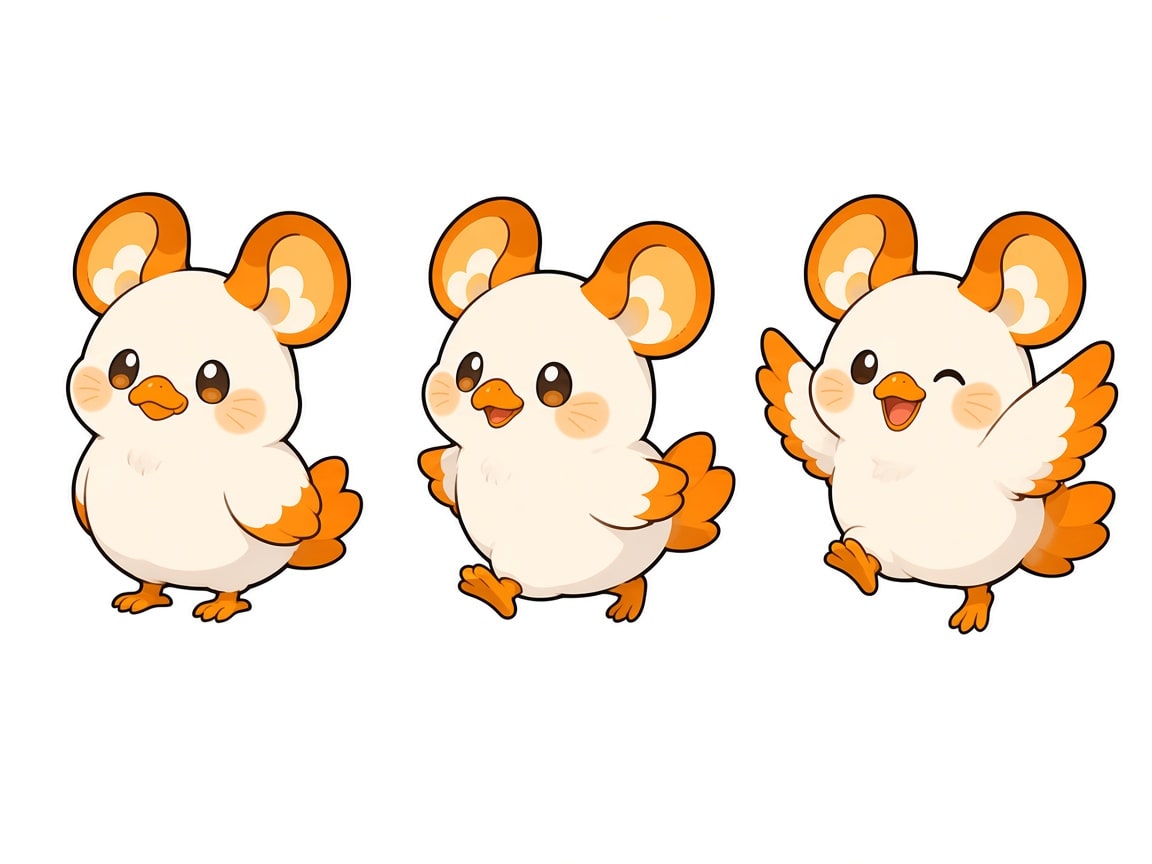 Chibi Egret Sprite Sheet