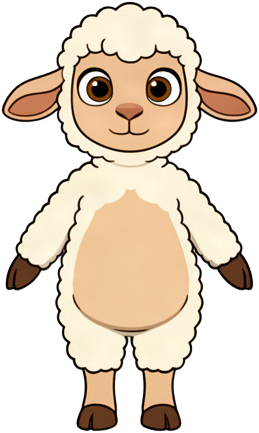 Cartoon Breathing Sheep