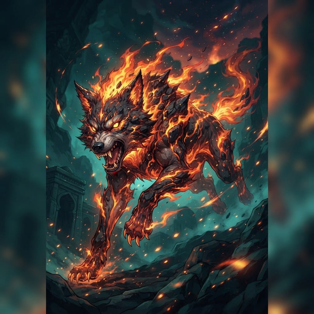 Image: Trading card game illustration for an original Ara