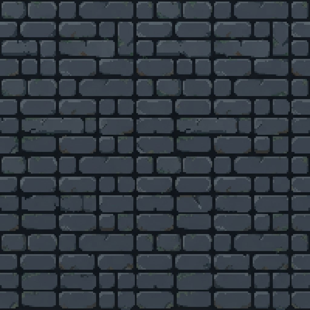 Image: pixel art seamless tileable stone dungeon wall tex