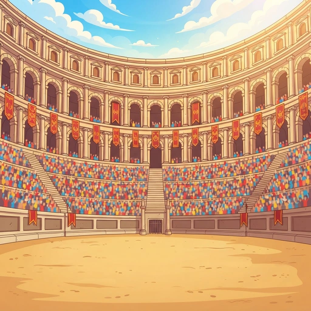 Image: Wide 16:9 cartoon video-game background of the ins