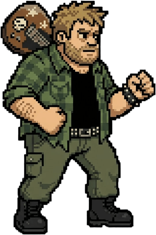 Image: Take the stocky bearded punk on the left of the re