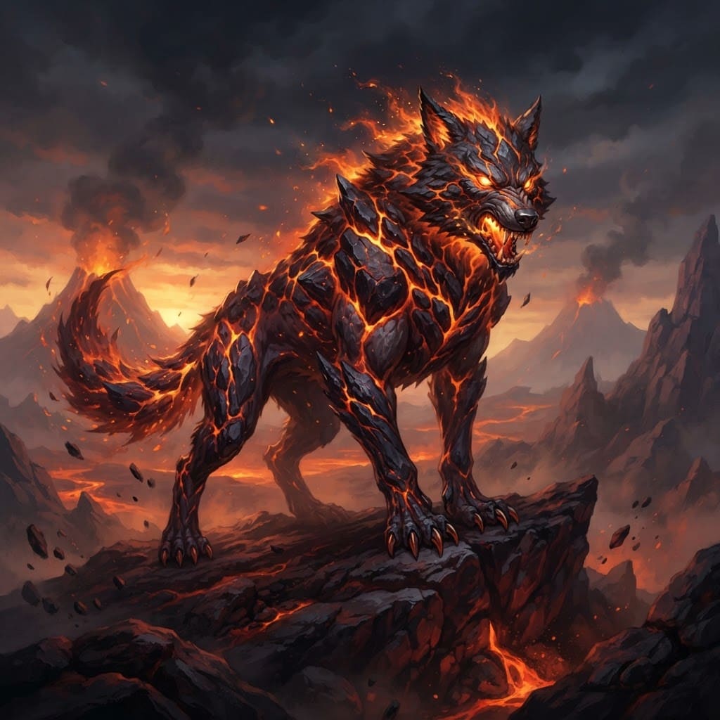 Image: Fantasy trading card art, full body non-human mons